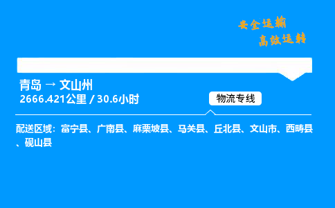 青岛到文山州物流专线_青岛到文山州物流_青岛至文山州物流公司