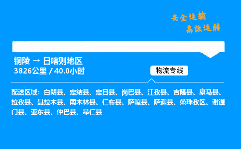 铜陵到日喀则地区物流专线_铜陵到日喀则地区物流_铜陵至日喀则地区物流公司