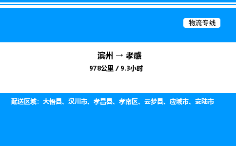 滨州到孝感整车运输-滨州到孝感物流公司|点对点运输